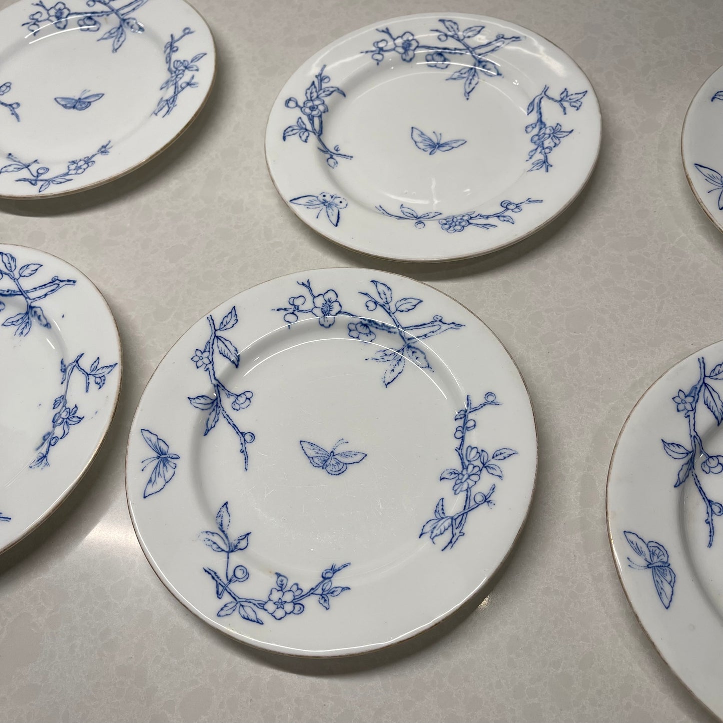 Set of 6 Grainger and Co Worcester Dessert Plates