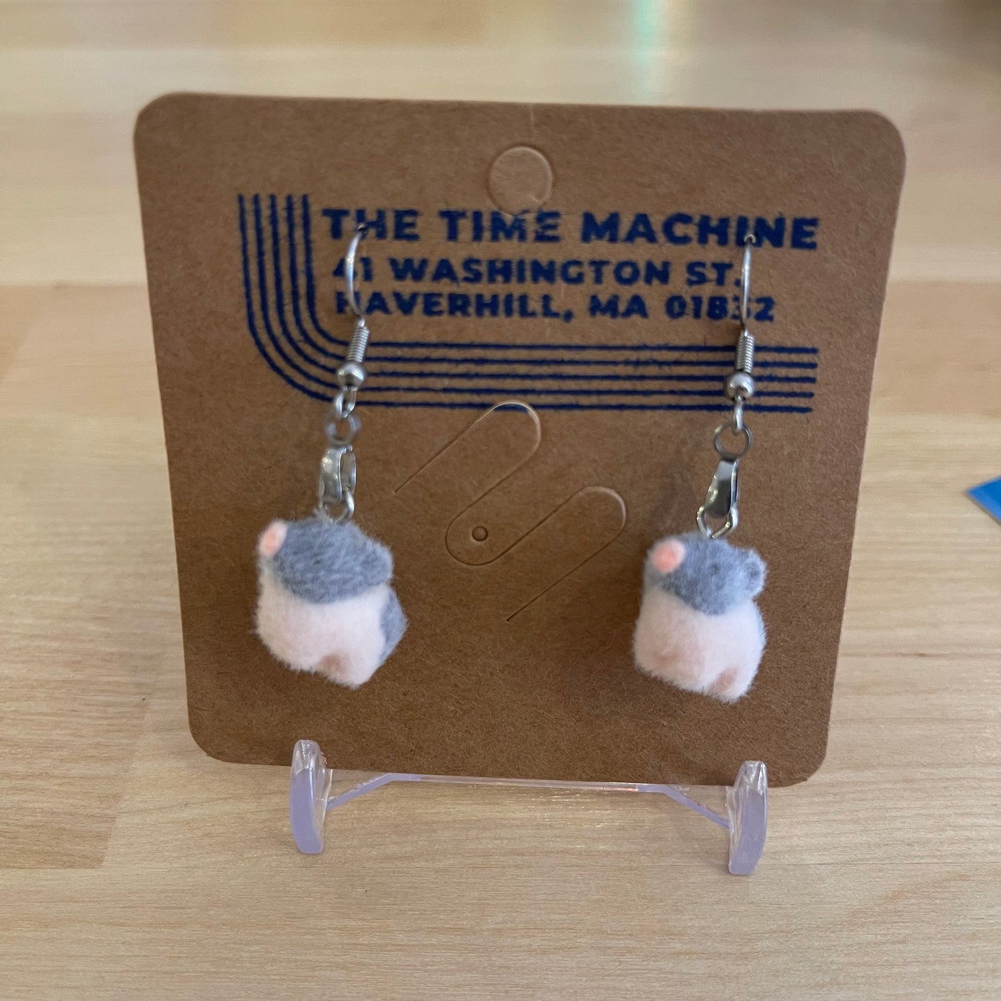 Fuzzy Piglet Earrings