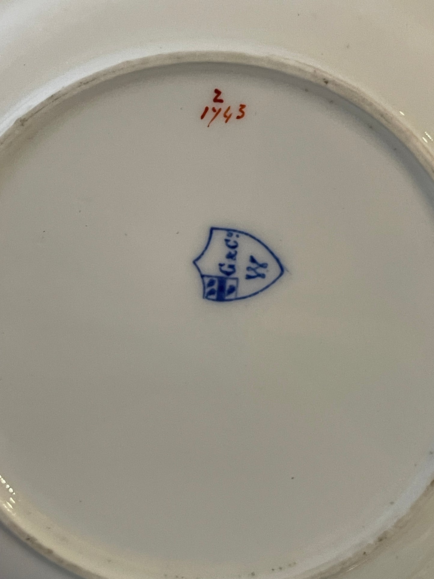 Set of 6 Grainger and Co Worcester Dessert Plates