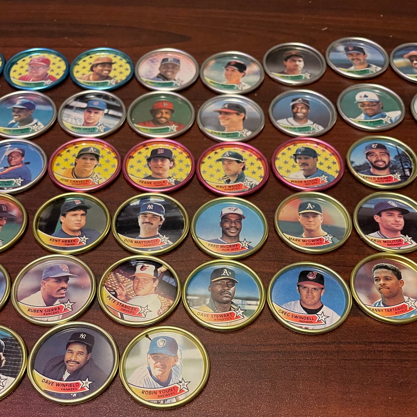 Lot of 48 Topps Baseball Coins 1989
