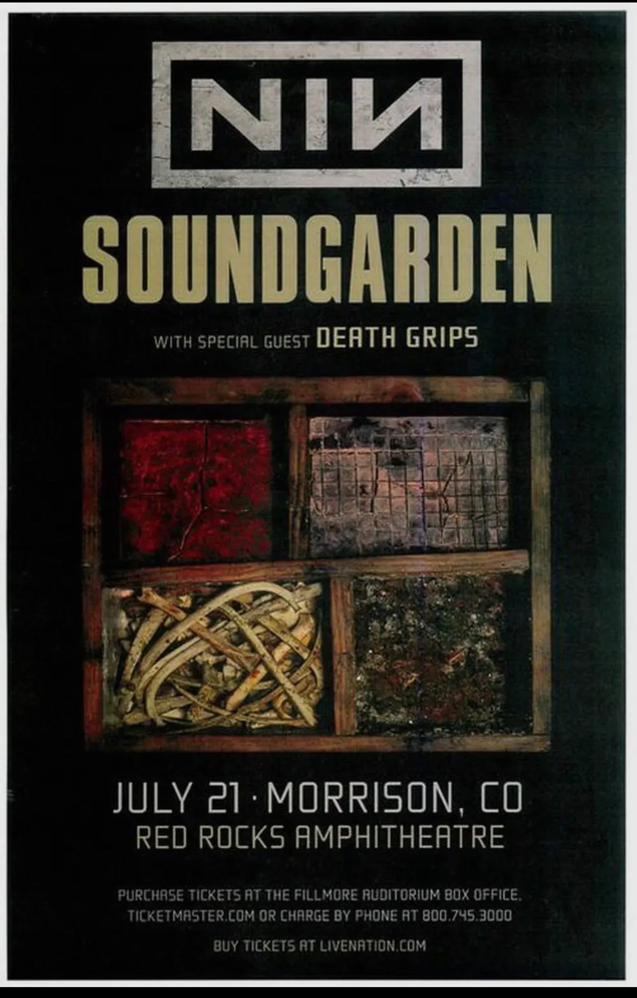 NIN Soundgarden Concert Poster (reprint)