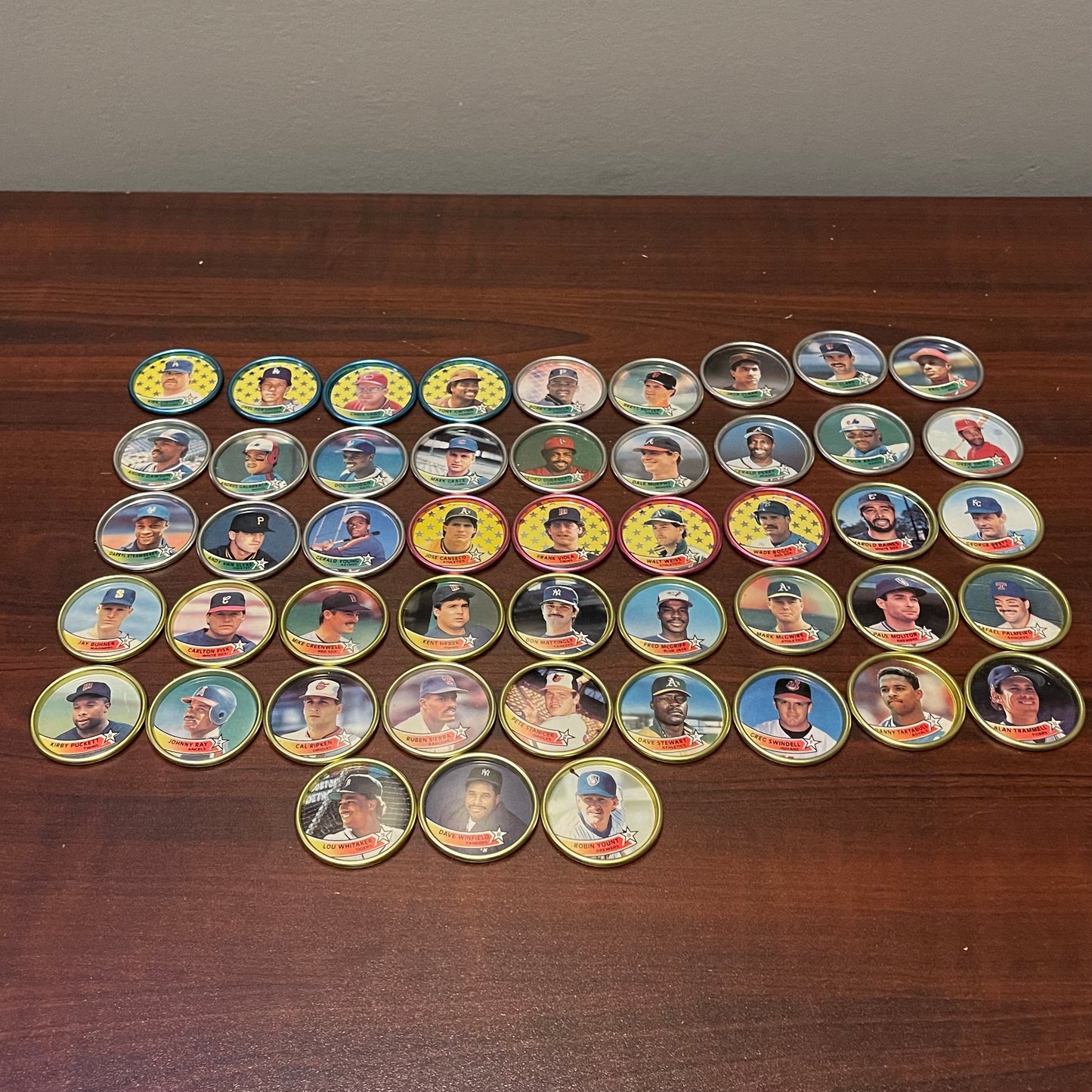 Lot of 48 Topps Baseball Coins 1989