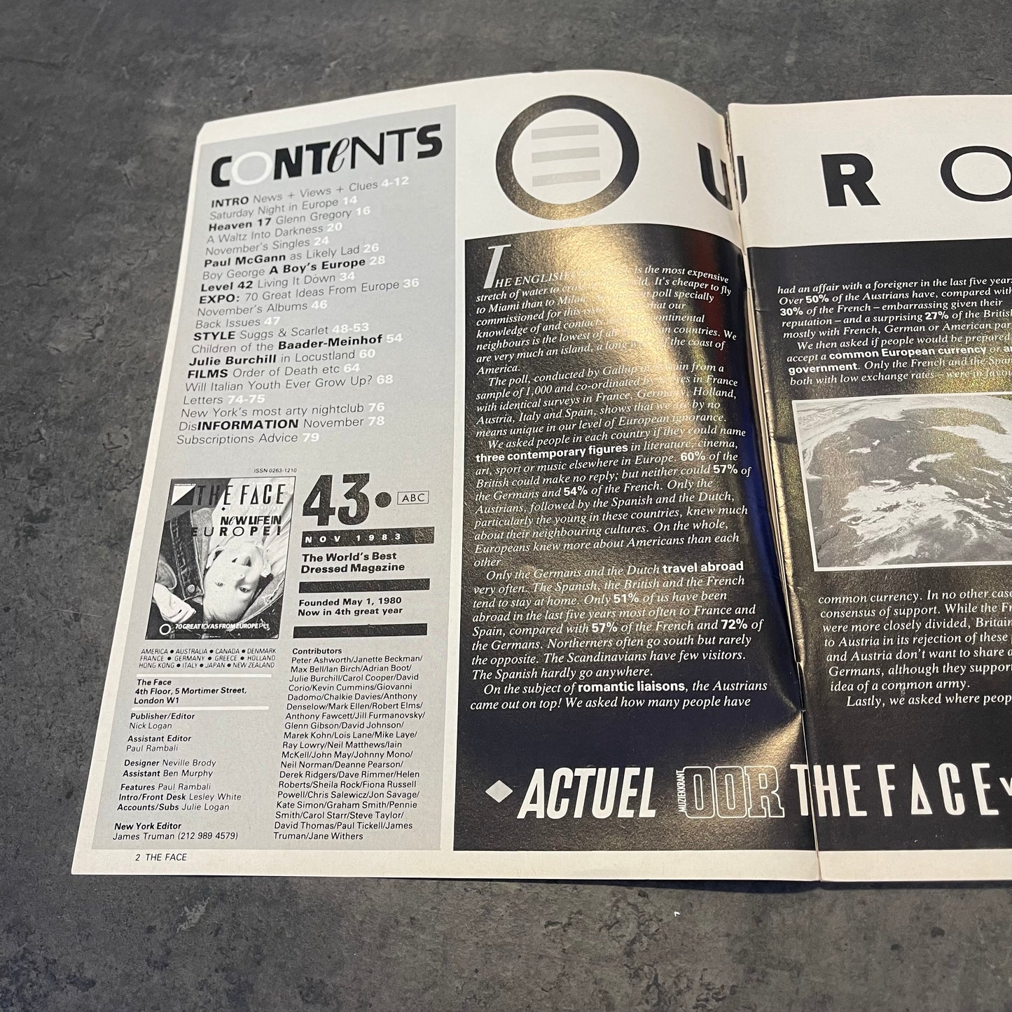 The Face UK Magazine No 43 November 1983