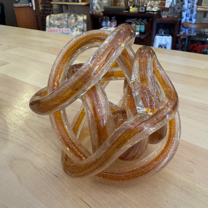 Gold Blown Glass Art Piece 5"