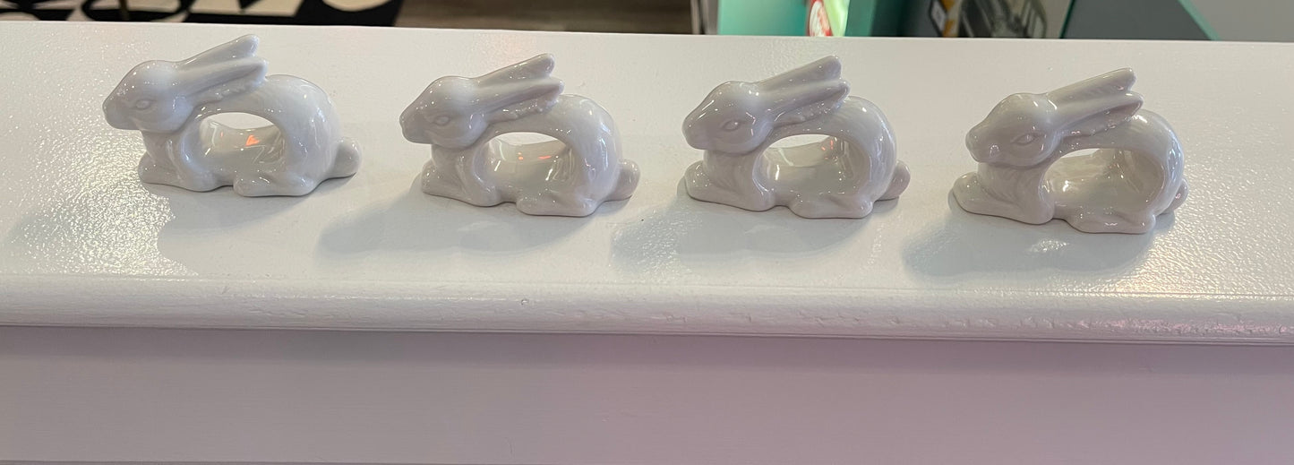 Set of 4 Bunny Napkin Rings