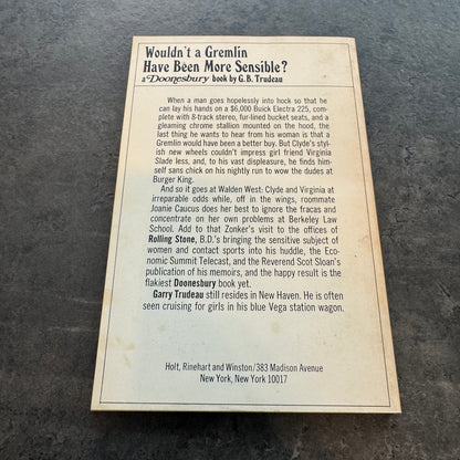 Doonesbury Paperback 1975 - 'Wouldn't a Gremlin Have Been More Sensible"
