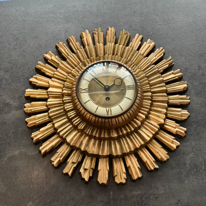 Vintage MCM Welby 8-Day Starburst Wall Clock (Untested)