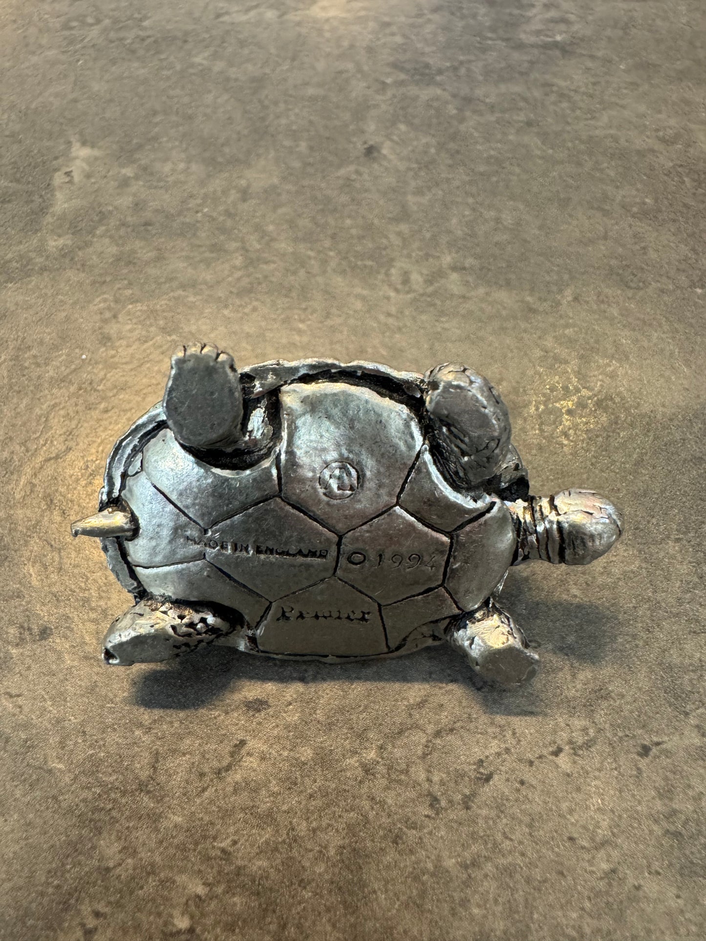 Pewter Pin Cushion Turtle 1.5" x 1" Made in England