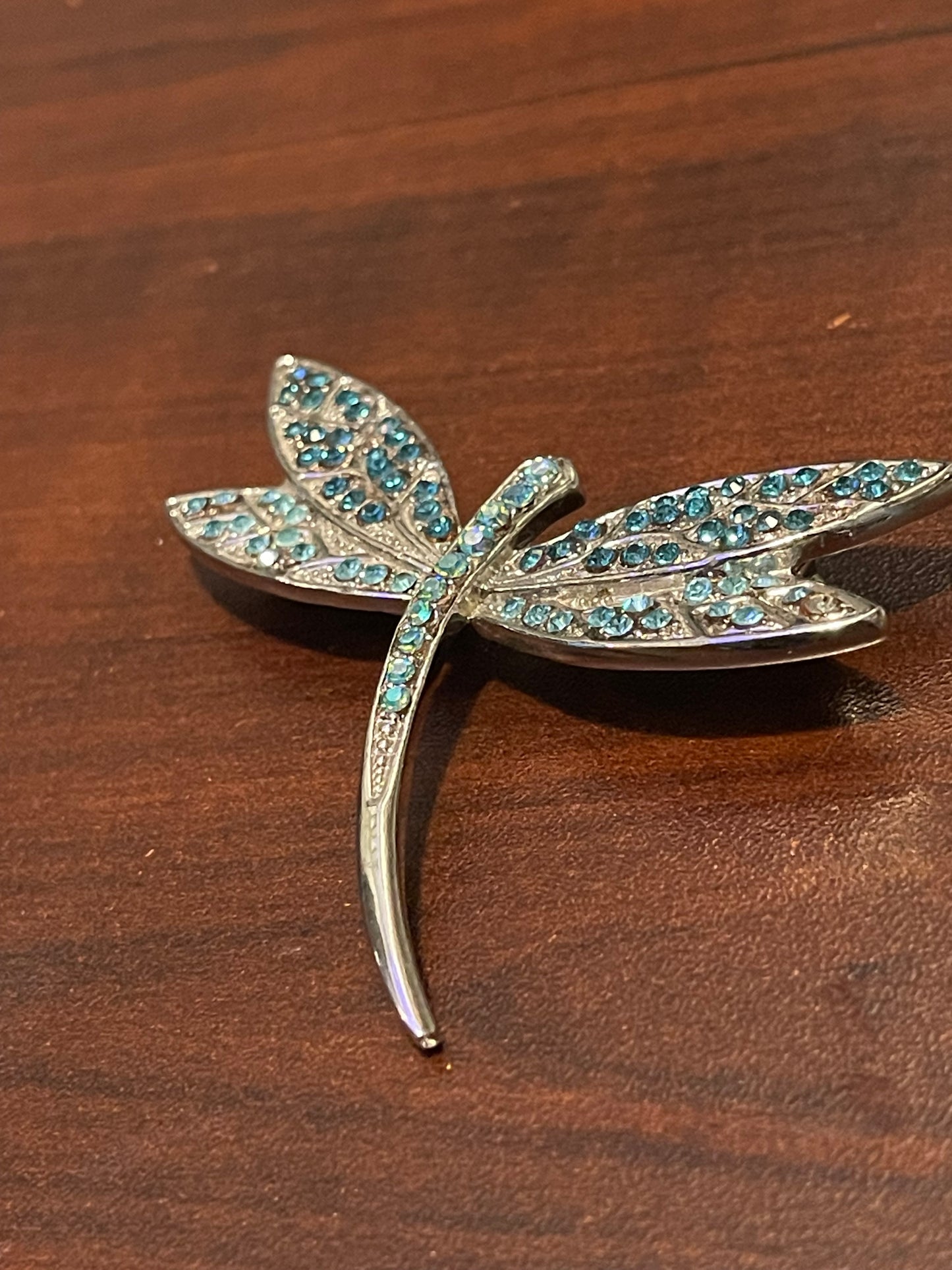 Rhinestone Dragonfly Brooch