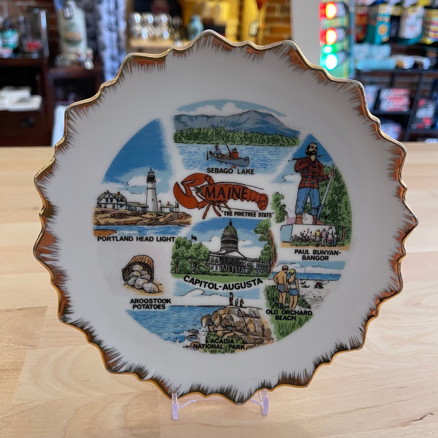 Souvenir Plate 7" Maine