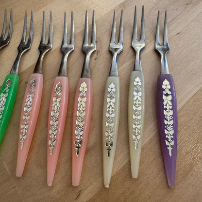 Set of 9 Cocktail Forks Stainless Japan