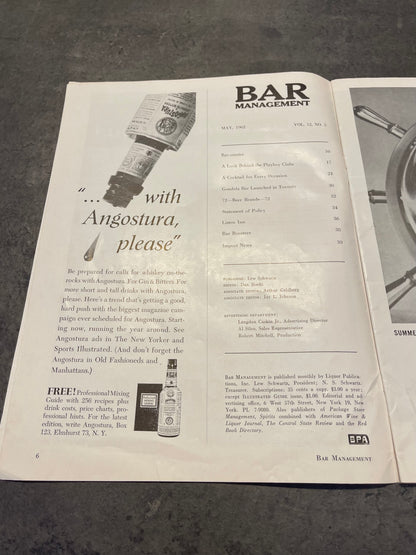 1962 Bar Management Magazine