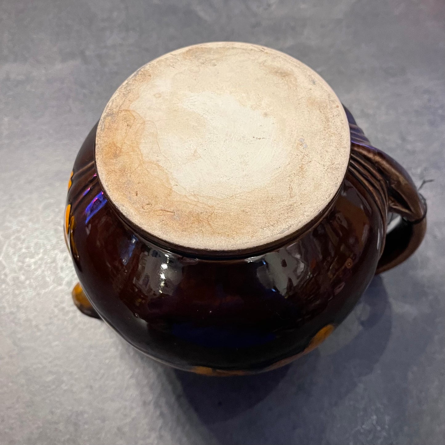 Brown and Orange Glazed Teapot