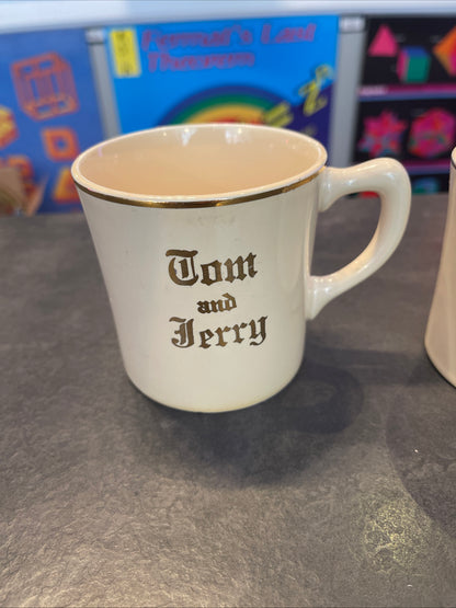 Set of 2 Homer Laughlin Tom and Jerry Mugs