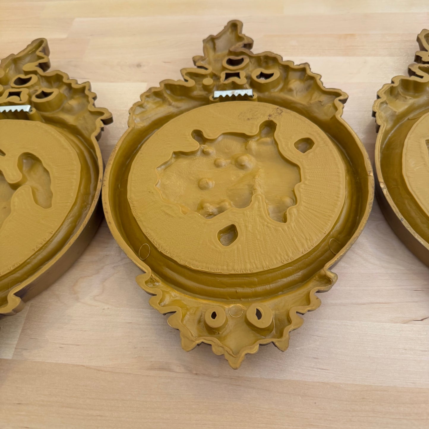 Set of 4 Syrocco Gold Floral Hollywood Regency Wall Art