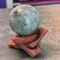 Crystal Spheres on Wooden Stands