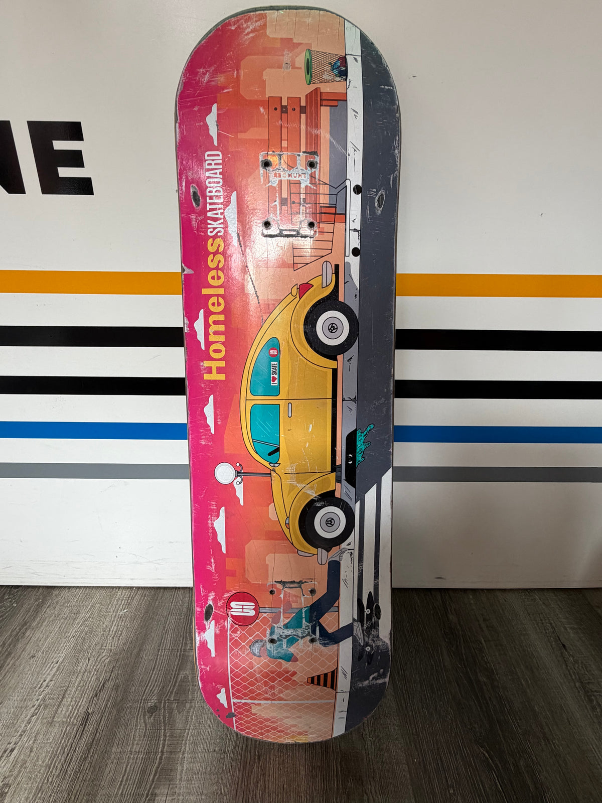 Skateboard Deck - Homeless VW Beetle - Vintage