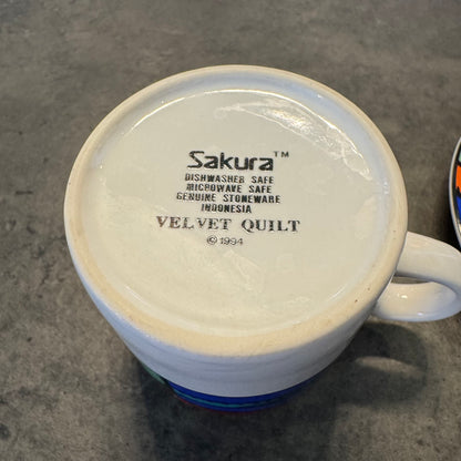 Sakura 'Velvet Quilt' Coffee Cup and Saucer