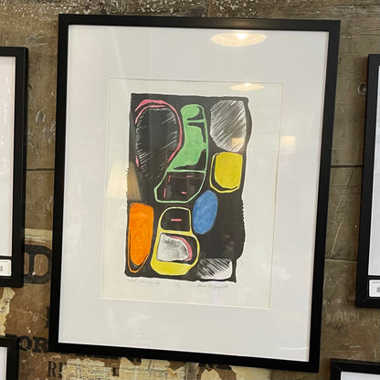 Original Abstract Block Print