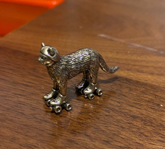 Roller Kitty Brass Figurene