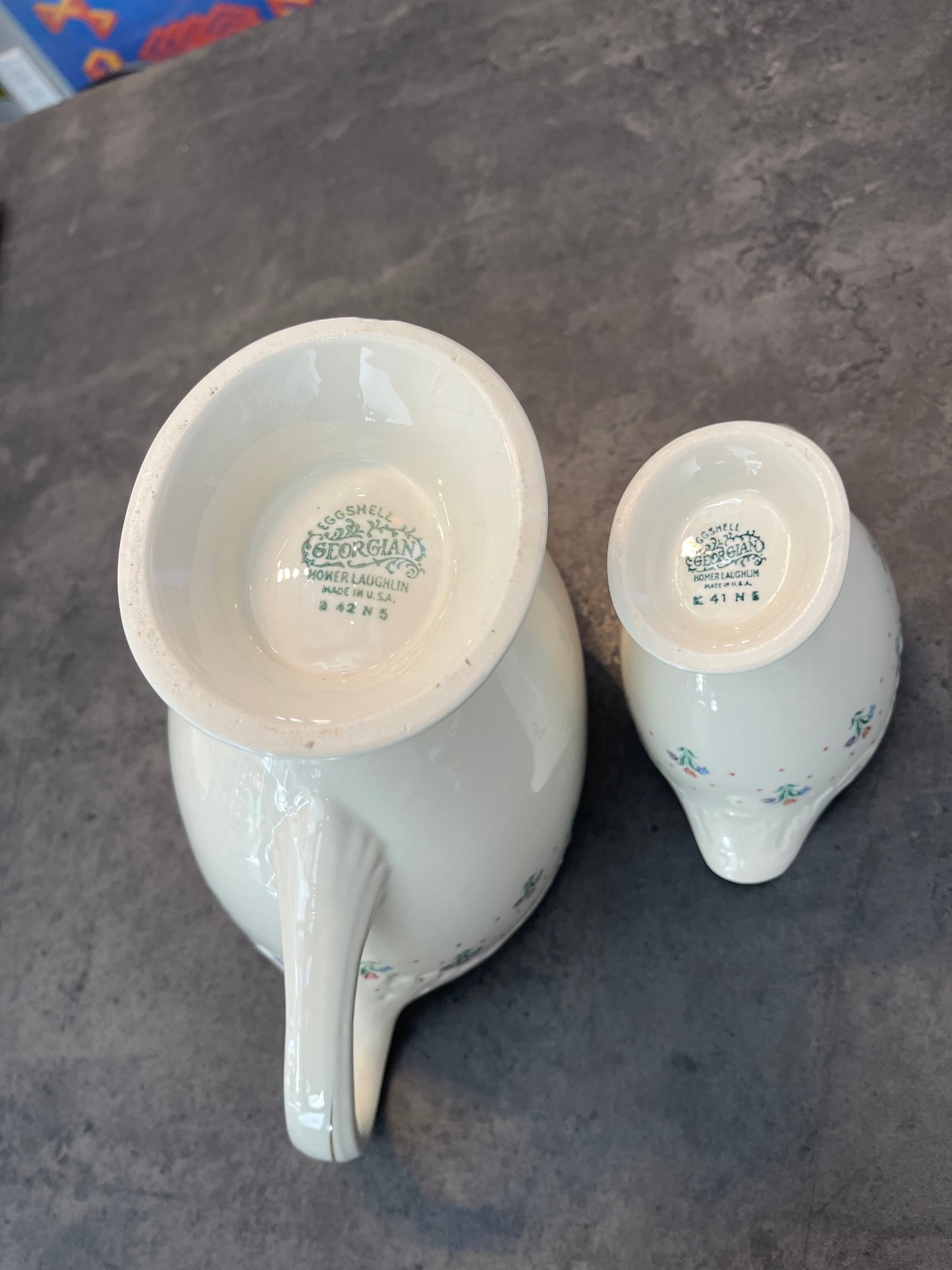 Homer Laughlin Teapot and Creamer