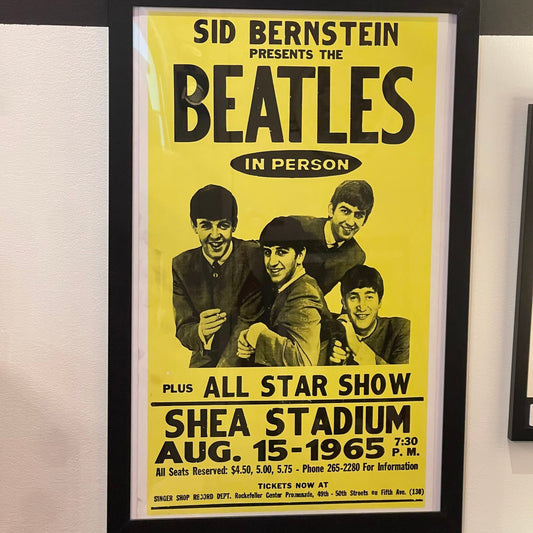 Framed Beatles Concert Poster