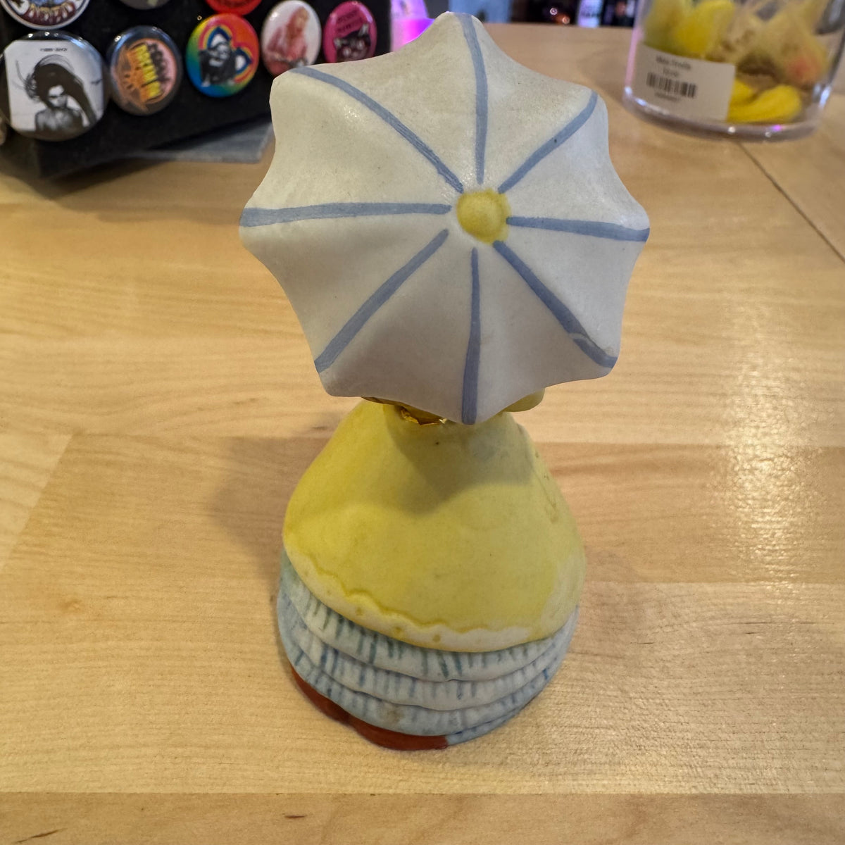 Jasco Porcelain Bell Girl with Umbrella