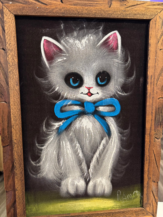 Black Velvet Big Eyed Kitty