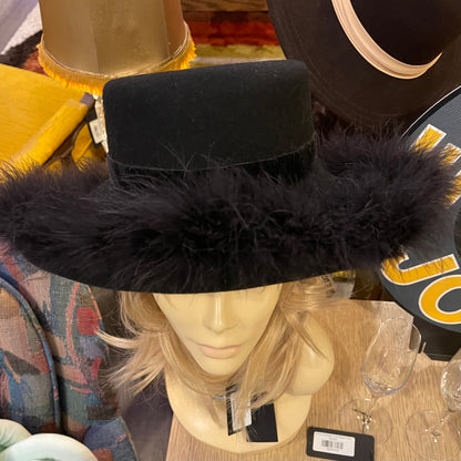 Black Hat with Marabou Trim