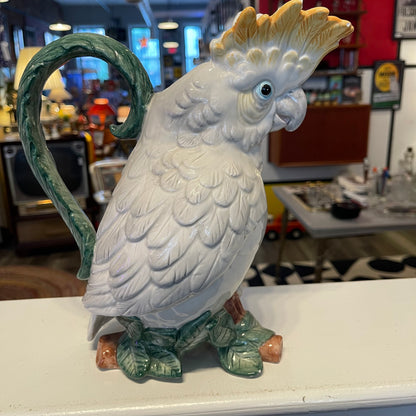 Fitz & Floyd Cockatoo Figural Pitcher