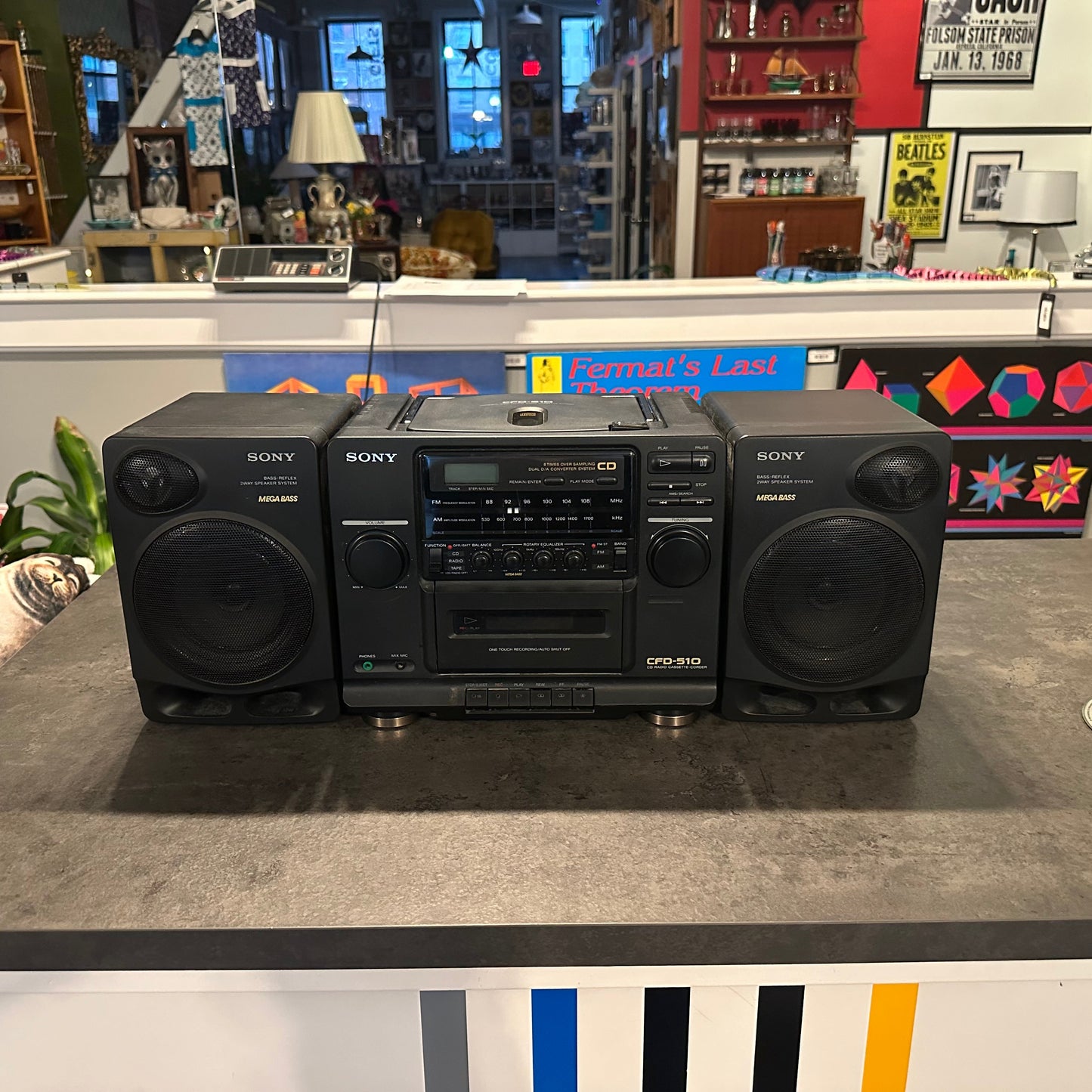 Sony AM/FM/CD/Tape Boombox CFD-510