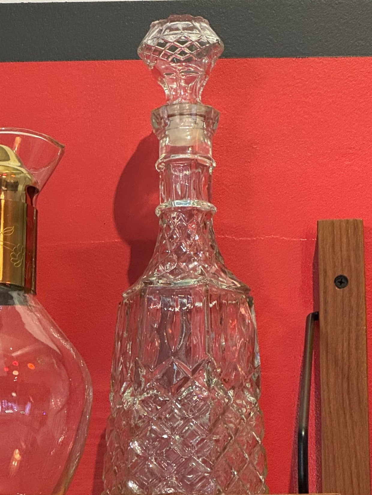 Cut Glass Bottle with Stopper