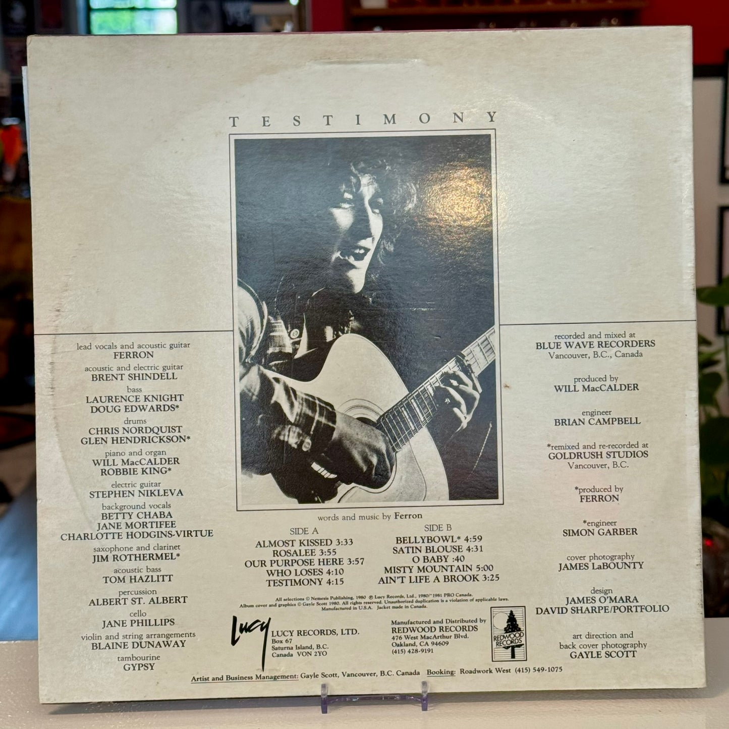 Ferron "Testimony" Reissue Vinyl