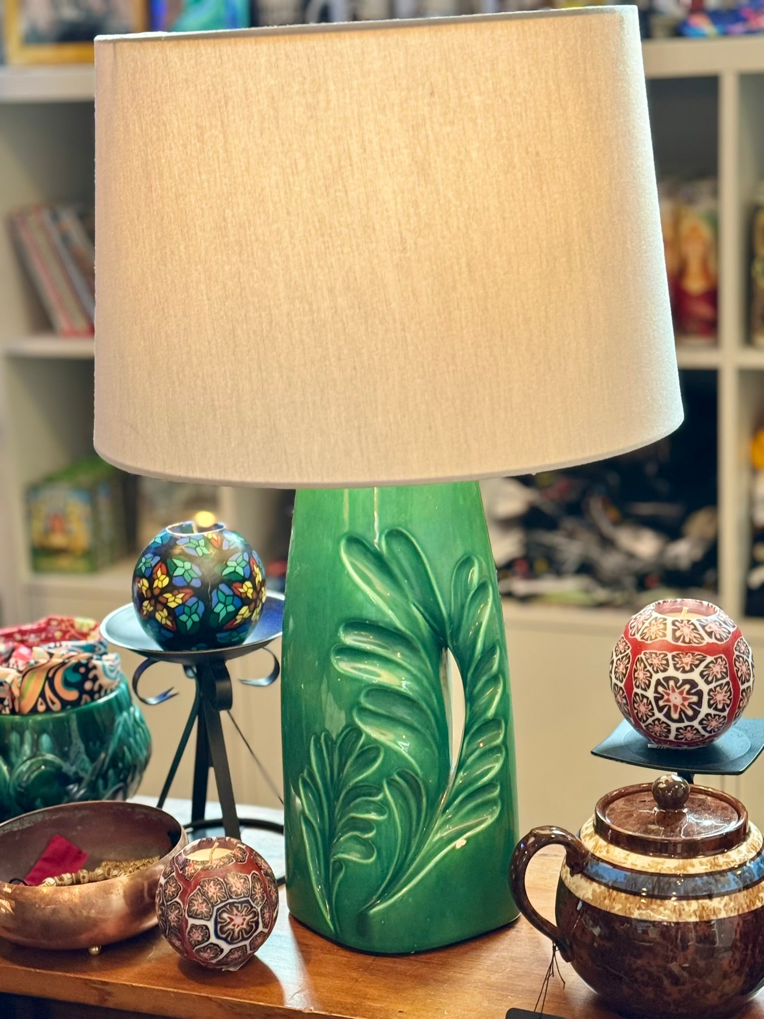 Underwriter's Green Botanical Design Lamp