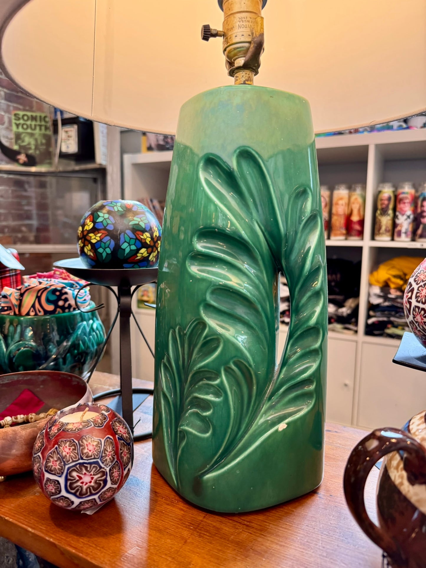 Underwriter's Green Botanical Design Lamp