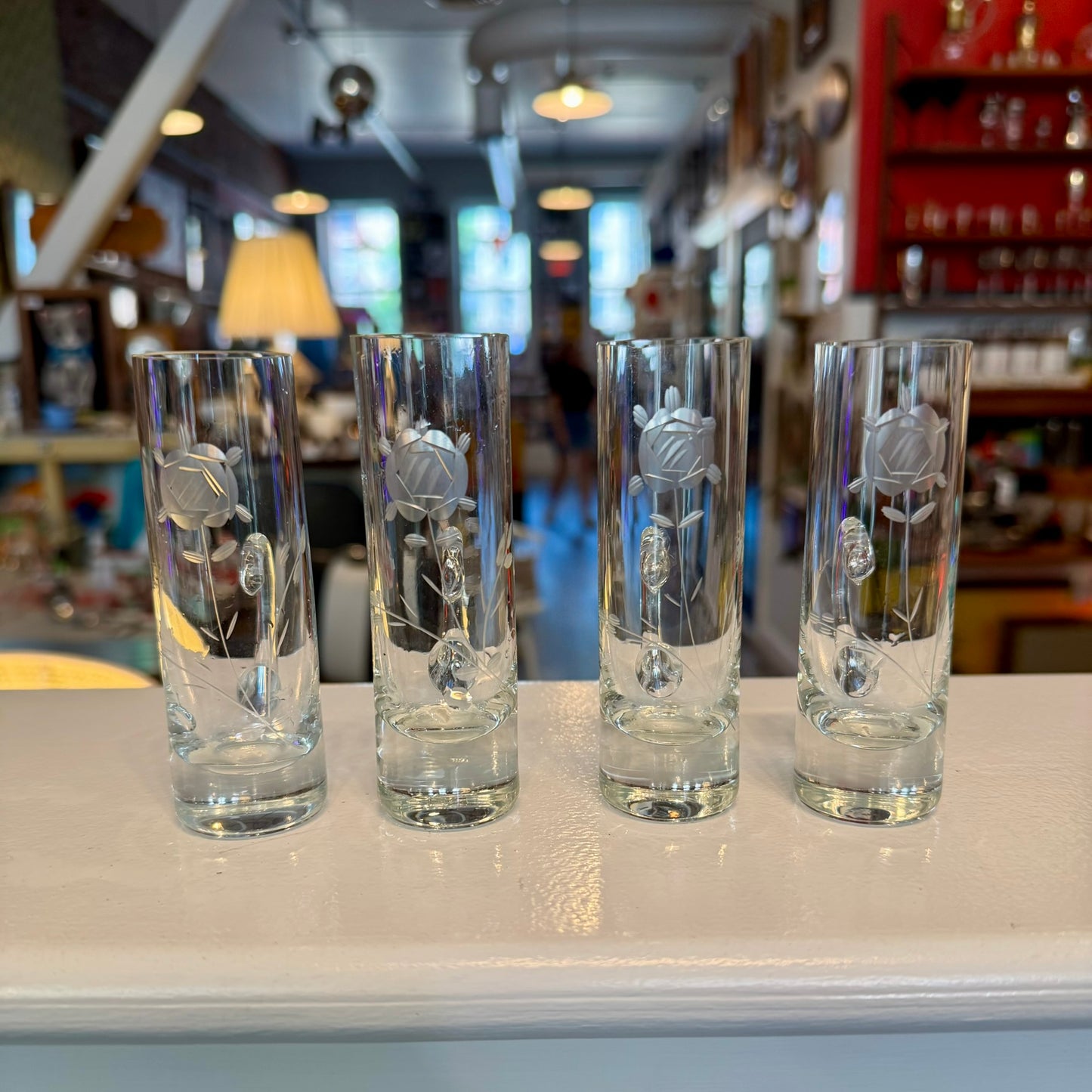 Shot Aperitif/Digestif/Liqueur Cups - Set of 4 Polish Cut Crystal