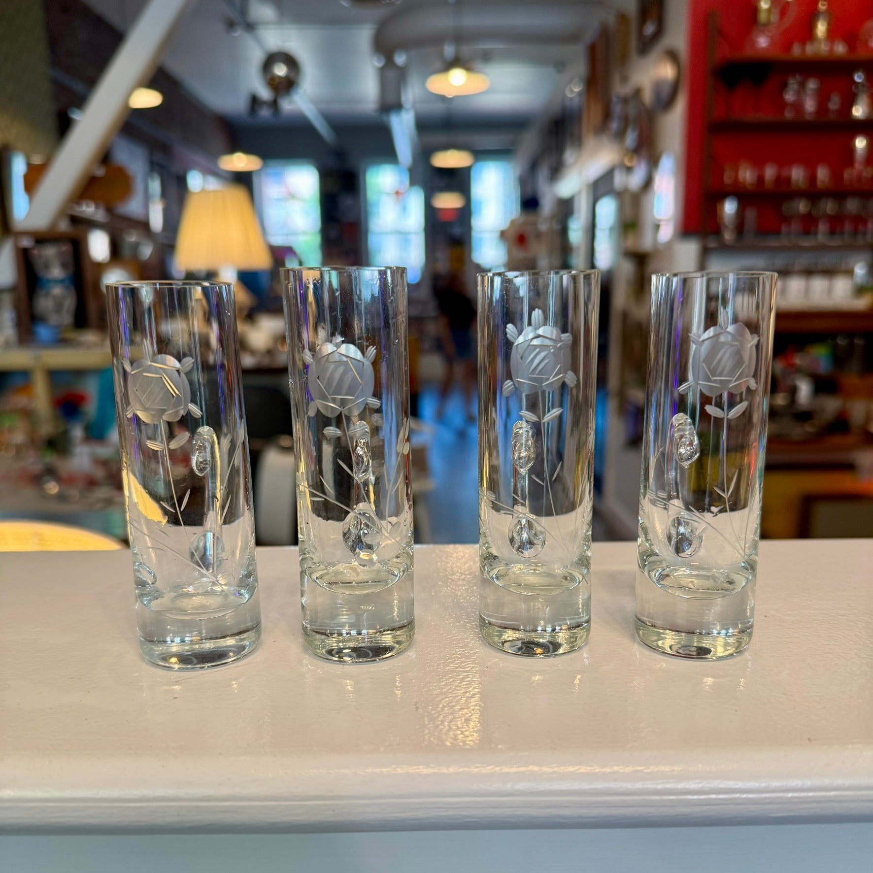 Shot Aperitif/Digestif/Liqueur Cups - Set of 4 Polish Cut Crystal