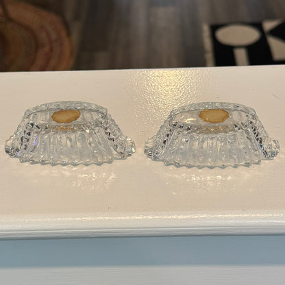 Pair of Irving W. Rice NYC Cut Crystal Salt Cellars