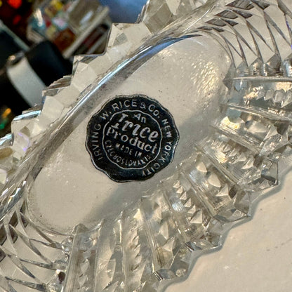 Pair of Irving W. Rice NYC Cut Crystal Salt Cellars