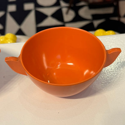 Melmac Style Melamine Sugar and Creamer Set Orange