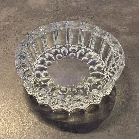 5 3/8” KIG Malaysia Glass Ashtray/Dish, Clear Cut