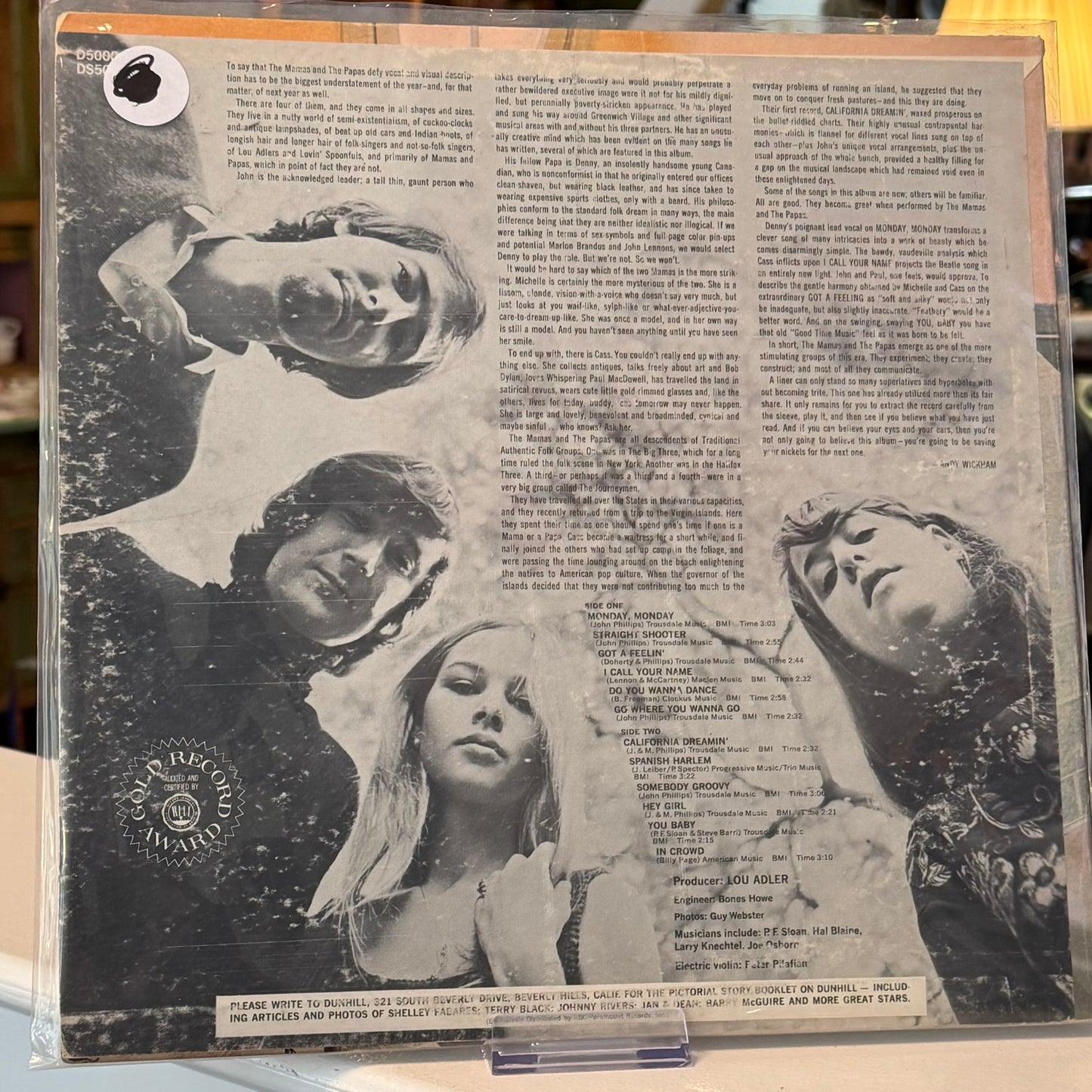 The Mamas and The Papas - "If You Can Believe Your Eyes and Ears" Vinyl