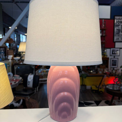 Dusty Rose Pink Vintage Lamp Deco Style