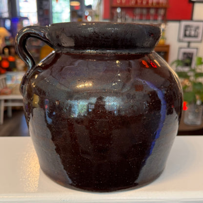 Vintage Pottery Glazed Beanpot
