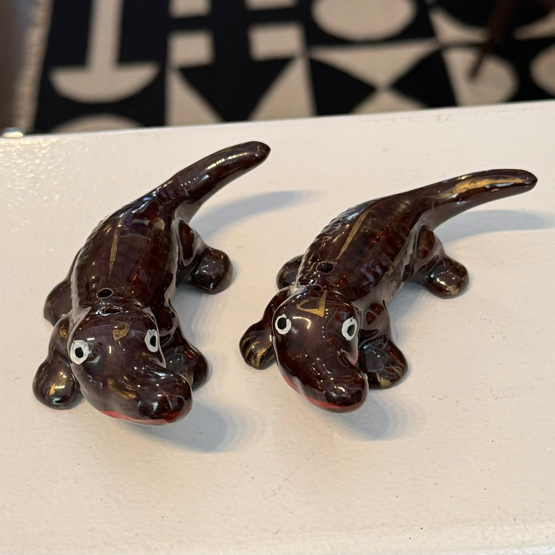 Florida Alligator Salt and Pepper Shakers Vintage