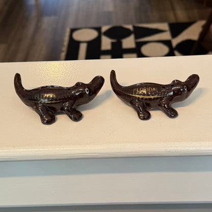 Florida Alligator Salt and Pepper Shakers Vintage