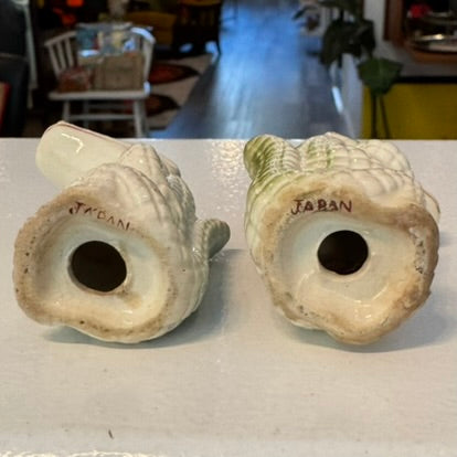 Blue and Green Alligators Salt and Pepper Shakers Vintage