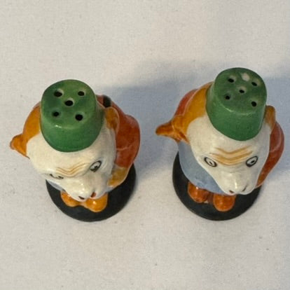 Monkeys with Fez Hats Salt and Pepper Shakers Vintage