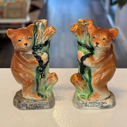 Bears on Trees Salt and Pepper Shakers Vintage