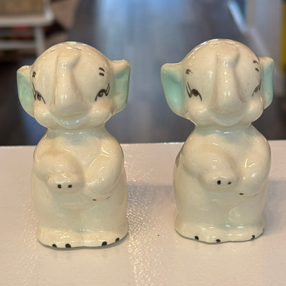 Baby Elephant Salt and Pepper Shakers Vintage